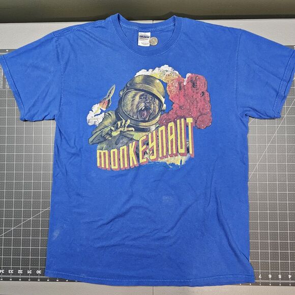 Monkey Astronaut Tshirt Large Monkeynaut Y2k Space Nasa Science Astronomy Street - Picture 1 of 12